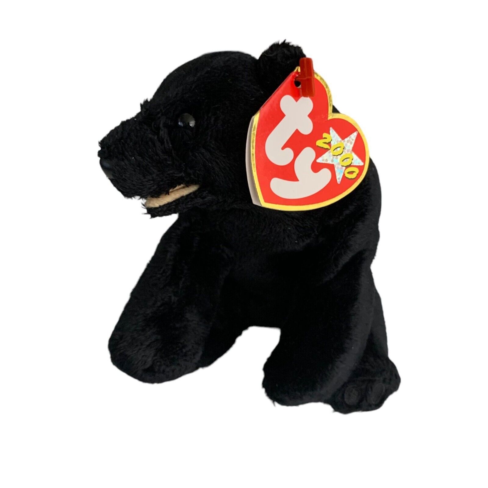 Cinders the Black Bear Retired TY Beanie Baby 2000 PE Pellets Excellent Cond - £5.41 GBP
