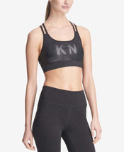 DKNY Womens Activewear Sport Logo Glitter Strappy Back Low Impact Sports... - $50.31