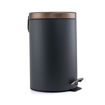 Elama 12 Liter Stylish Grey and Copper Soft Pedal Office, Kitchen and Bathroom  - £42.05 GBP