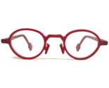 Vintage la Eyeworks Eyeglasses Frames HULA Matte Red Round Full Rim 43-2... - $93.42