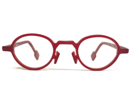 Vintage la Eyeworks Eyeglasses Frames HULA Matte Red Round Full Rim 43-28-140 - £73.39 GBP