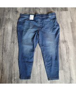 New Terra &amp; Sky Women&#39;s Plus Size High Rise Skinny Blue Jeggings SZ 4X(2... - $426.68 MXN