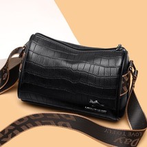 Fashion Korean Trend Stone Sling Designer Handbags For Women Genuine Leather Pil - £33.20 GBP