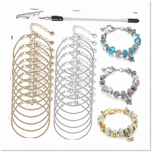 Stylish 20-Piece Snake Chain Charm Bracelet Set - Adjustable Helper - Perfect fo - £44.28 GBP