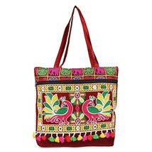 Women Girls handbag with Indian traditional Rajasthan artwork handmade t... - £26.00 GBP