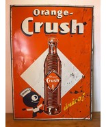 Antique Old Mexican ORANGE CRUSH CRUSHY Tin Metal Sign Advertising 28&quot; F... - €1.209,28 EUR
