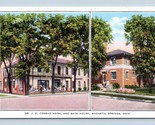 Conrad Hotel and Bath House Magnetic Springs Ohio OH UNP Linen Postcard O1 - $2.92
