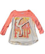 Girls Justice Twist Tumble Flip Graphic 3/4 Sleeve Shirt Size 12 - €12,42 EUR