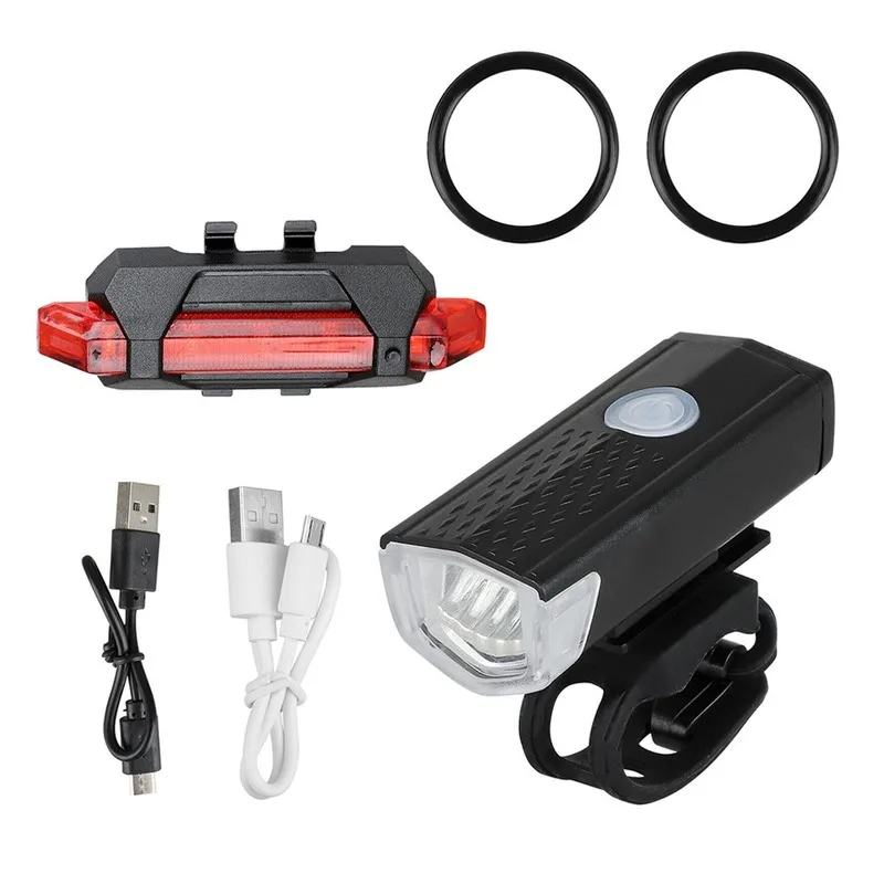 Sporting Bike Bicycle Light USB LED Rechargeable Set Mountain Cycle Front Back H - £23.62 GBP