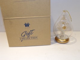 Avon Spun Glass Angel Ornament Very Nice In Box 1999 Gold - $17.99