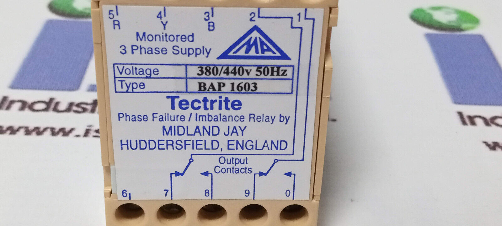 Midland Jay BAP 1603  Monitoring Relay Tectrite Phase Failure/Imbalance ... - $97.85