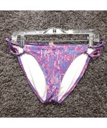 Victoria Secret Bikini Bottoms Women Medium Purple Ikat Boho Swimwear - £6.79 GBP