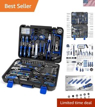 Portable 259-Piece Tool Set in Stylish Black &amp; Blue Toolbox – Perfect Gi... - $89.99