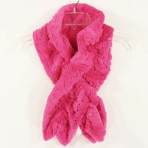 Toby &amp; Me Girls Pink Faux Fur Scarf Sparkle Sequins Size 7-14 Winter 8 10 12 EUC - £6.96 GBP