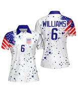 Lynn Williams #6 USWNT Soccer FIFA Women&#39;s World Cup 2023 Polo Shirt  - $64.26 CAD+