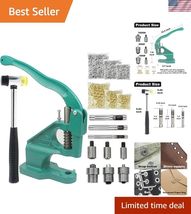 Hand Press Grommet Machine Tarp Grommet Tool Kit Heavy Duty Grommet Pres... - $93.91
