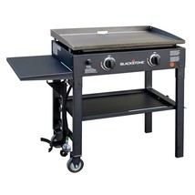 Flat Top Gas Grill Griddle 2 Burner Propane Fuelled Rear Grease Management Syste - £295.46 GBP