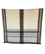 KANU | Wool Throw | Blanket | Cream With Black - $4,557.64 MXN
