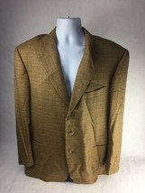 Pal Zileri Mens Suit Jacket Brown Plaid Notch Lapel Lined Virgin Wool Bl... - £71.13 GBP
