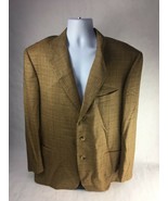 Pal Zileri Mens Suit Jacket Brown Plaid Notch Lapel Lined Virgin Wool Bl... - £70.02 GBP