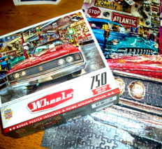 Jigsaw Puzzle 750 Pieces Vintage Car Collector Garage Collectible Signs ... - $14.84