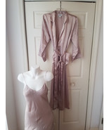 Vintage J.O. Intimates Champaign Full Length Nightgown &amp; Robe 2 Piece Se... - £31.07 GBP