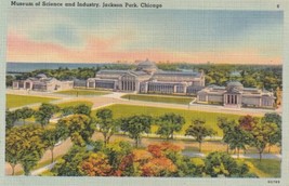 Chicago IL Museum of Science and Industry Jackson Park Aerial View Postcard E10 - $4.99