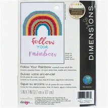 Rainbow Dreams Cross Stitch Kit - Vibrant Multi-Color DIY Embroidery Set... - $58.36
