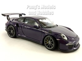 2016 Porsche 911 991.1 GT3 1/24 Scale Diecast Metal Model by Welly - PURPLE - £27.12 GBP