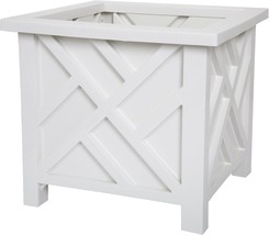 Planter Box: Sq.Are Lattice Design Decorative Outdoor Garden Box For Potted - $35.95