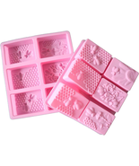 2Pcs Rectangle Bee Pattern Soap Molds, Silicone Honeycomb Molds Beehive ... - $13.99