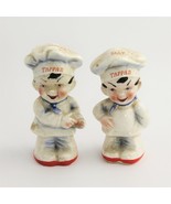 VINTAGE MADE IN JAPAN CERAMIC TAPPAN CHEF FIGURAL SHAKERS - £7.90 GBP