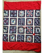Handmade Toddler Baby Blanket Throw Red White Blue Americana Patriotic H... - £11.86 GBP