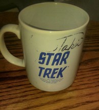 George Takei Autographed Signed Star Trek Mug 1989 Beam Me Up Kilncraft - $19.99