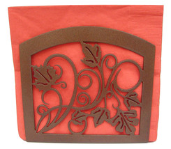 Metal Autumn Fall Napkin Holder with Leaves and Vines - £27.97 GBP