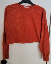 Womens S Double Zero Red/Orange Tie Dye Long Sleeve T-Shirt - £14.86 GBP