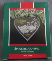 Hallmark Twelve Days of Christmas 1989 #6 in Series with Box Six Geese A... - $3.96