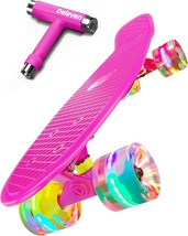 Deleven 22&quot; Skateboard With Bright Led Wheels, Skate Tool, Abec 7 Bearings - For - £50.10 GBP