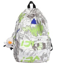 Lady Fashion Graffiti Backpack Waterproof Women Book Boy Bags Female Laptop Nylo - £31.63 GBP