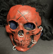 Mario Chiodo Red Skull Zombie Mask Ring Black Hair Dreadlocks Halloween Cosplay - £44.97 GBP