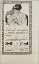 1910 Print Ad Mellin&#39;s Food Fresh Cow&#39;s Milk for Babies Boston,Massachusetts - £9.68 GBP