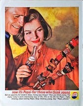PEPSI COLA - FOR THOSE WHO THINK YOUNG - Barbaque-1962 Vintage Print Ad - $15.31 CAD