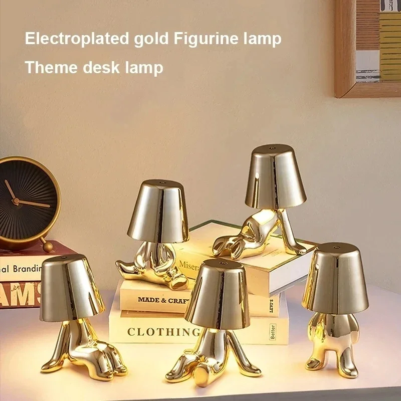 USB 5V Touch LED Night Light Nordic Style Thinker Desk Lamp for Bedroom ... - $33.12