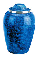 Cobalt Blue Alloy Adult Funeral Cremation Urn W. Pouch, Other Sizes Available - £86.63 GBP