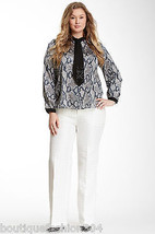NWT $168 MYNT 1792 Womens Plus White Pants Office 24W Houndstooth 24 W Tall  - £133.36 GBP