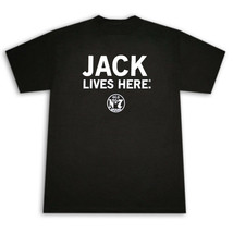 Jack Daniel&#39;s Whiskey Lives Here Graphic Tee Shirt Black - £12.54 GBP