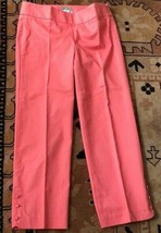 NWT $148 Lilly Pulitzer Sz 4 Women&#39;s Palm Beach Fit Peach Pink Crop Pants Capris - $39.99