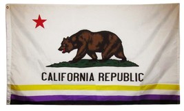 3x5 United States State of California CA Non Binary Gay Pride Flag 3&#39;x5&#39; Fade Re - £3.83 GBP