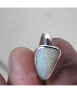 Lightning Ridge Solid Natural Opal Sterling Silver Ring - $128.99