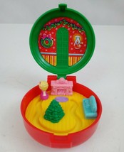 Vintage 1993 Bluebird Polly Pocket Christmas Wreath Compact McDonalds Toy - £7.74 GBP